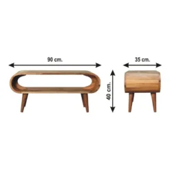 Artisan Furniture Solid hout Amaya Nordic Stijl Eikenlook Salontafel