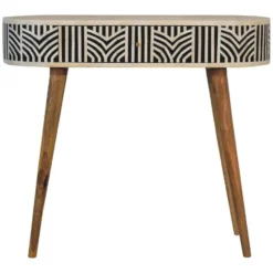 Artisan Furniture Solid hout Edessa Sidetable Tafel met Bone Inlay