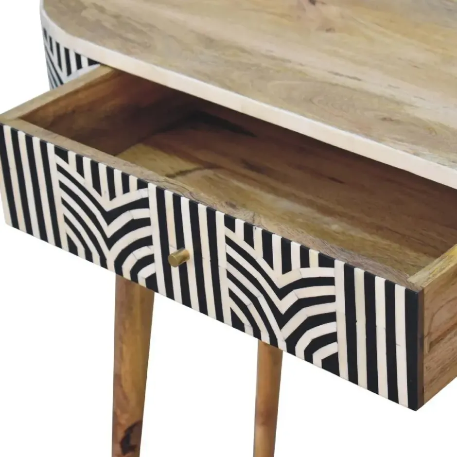 Artisan Furniture Solid hout Edessa Sidetable Tafel met Bone Inlay