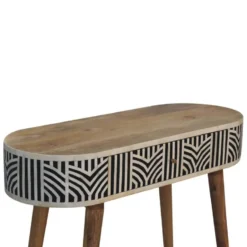 Artisan Furniture Solid hout Edessa Sidetable Tafel met Bone Inlay