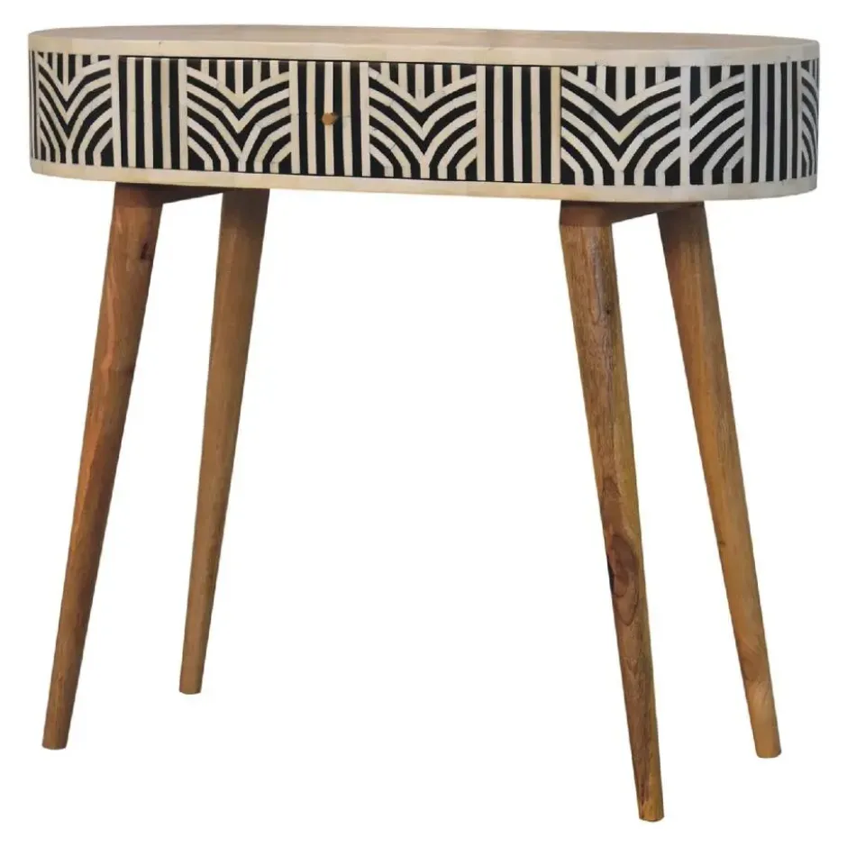 Artisan Furniture Solid hout Edessa Sidetable Tafel met Bone Inlay