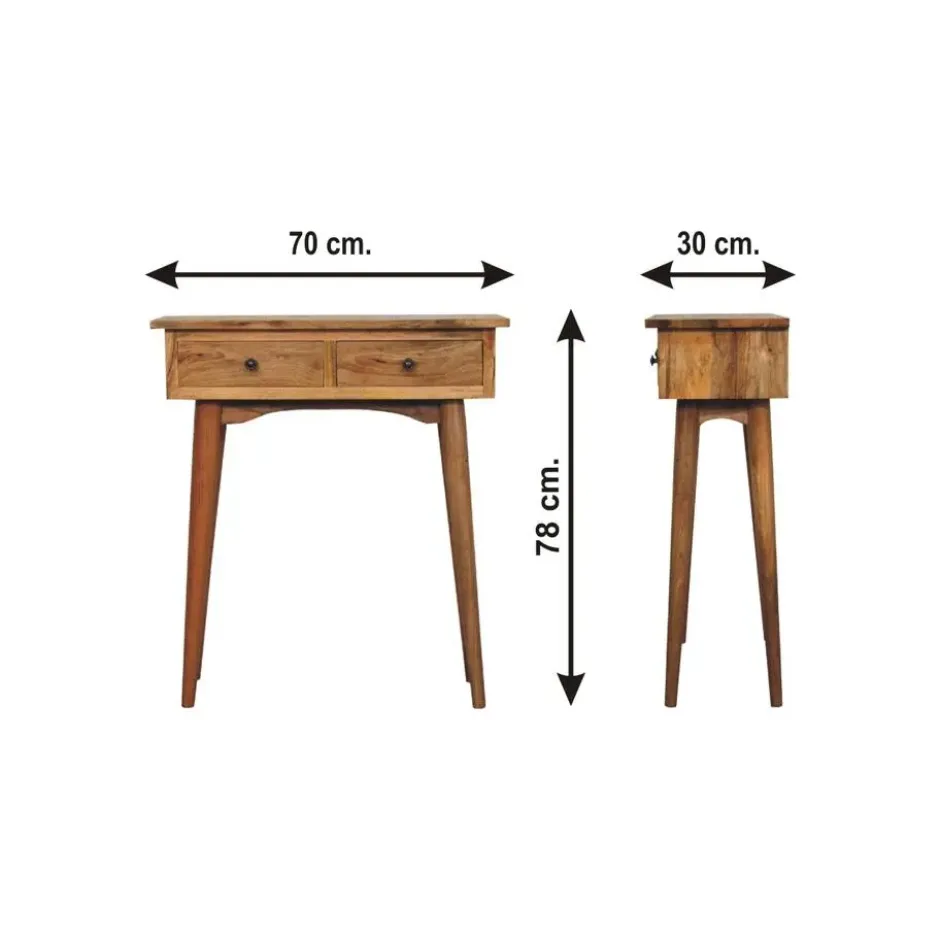 Artisan Furniture Solid hout Eikenlook Sidetable Tafel