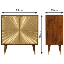 Artisan Furniture Solid hout Manila Gouden Wandkast