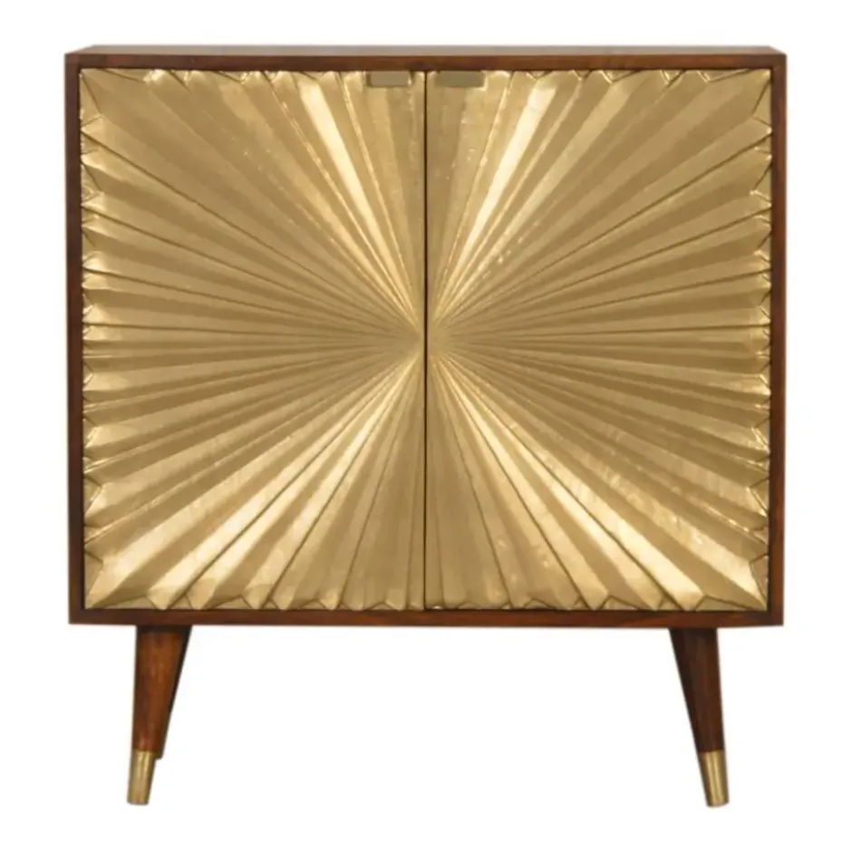 Artisan Furniture Solid hout Manila Gouden Wandkast