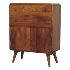 Artisan Furniture Solid hout Gebogen Nordic Charme Wandkast