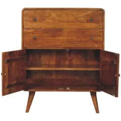 Artisan Furniture Solid hout Gebogen Nordic Charme Wandkast