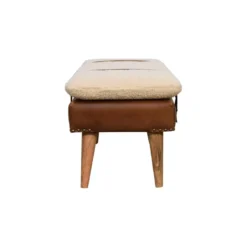 Artisan Furniture Solid hout Boucle Bank van Bankje