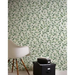 A.S. Création behang bloemen groen en wit - 53 x 1005 cm