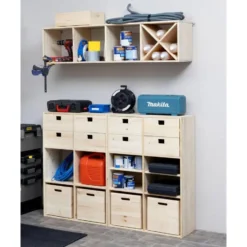 Astigarraga Dinamic Vakkenkast open - met plank - PEFC grenen - 36x36cm