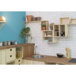 Astigarraga Dinamic Vakkenkast open - met plank - PEFC grenen - 36x36cm