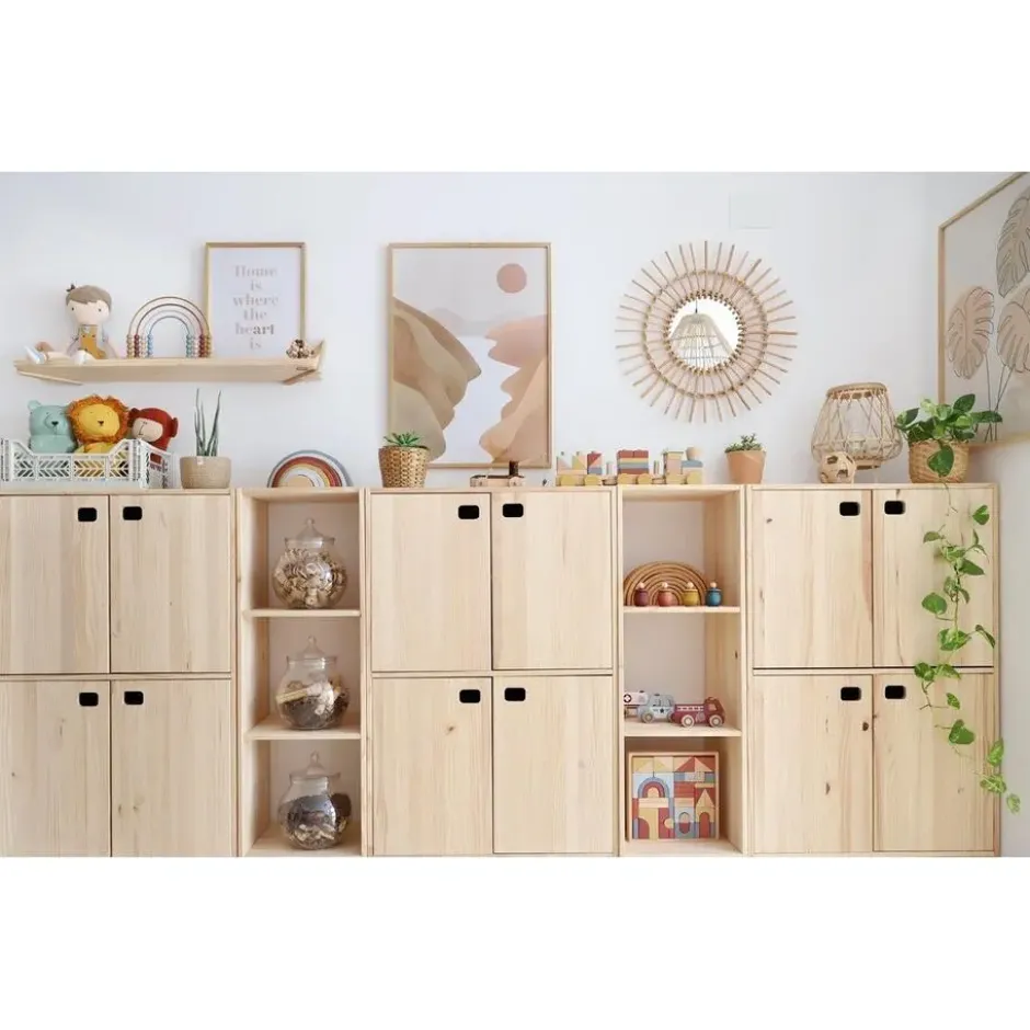 Astigarraga Dinamic Wandkast met deuren - PEFC grenen - 105x71cm