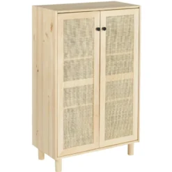 Astigarraga Wandkast Sense - 2 deuren - grenen en rotan