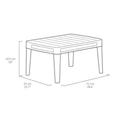 Atlas Linea Balkonset - 2 personen - Grafiet