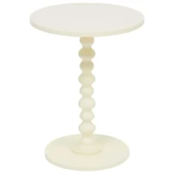 Atmosphera Bijzettafel/salontafel Alexa - ivoor - MDF hout - rond