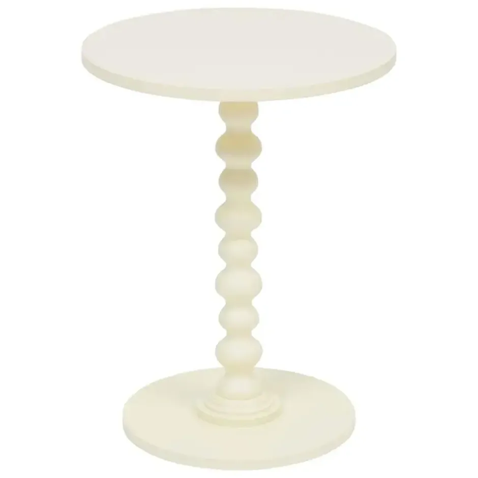 Atmosphera Bijzettafel/salontafel Alexa - ivoor - MDF hout - rond