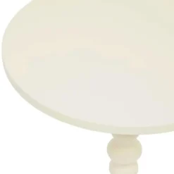 Atmosphera Bijzettafel/salontafel Alexa - ivoor - MDF hout - rond