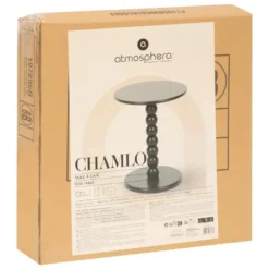 Atmosphera Bijzettafeltje Bologna - zwart - D38x H46 cm - MDF