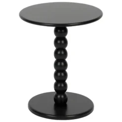 Atmosphera Bijzettafeltje Bologna - zwart - D38x H46 cm - MDF