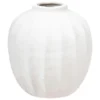 Atmosphera Bloemenvaas - creme wit - kunststeen - D25 x H28 cm