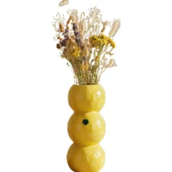 Atmosphera Bloemenvaas Fruity - citroen - geel - 9 x 20 cm