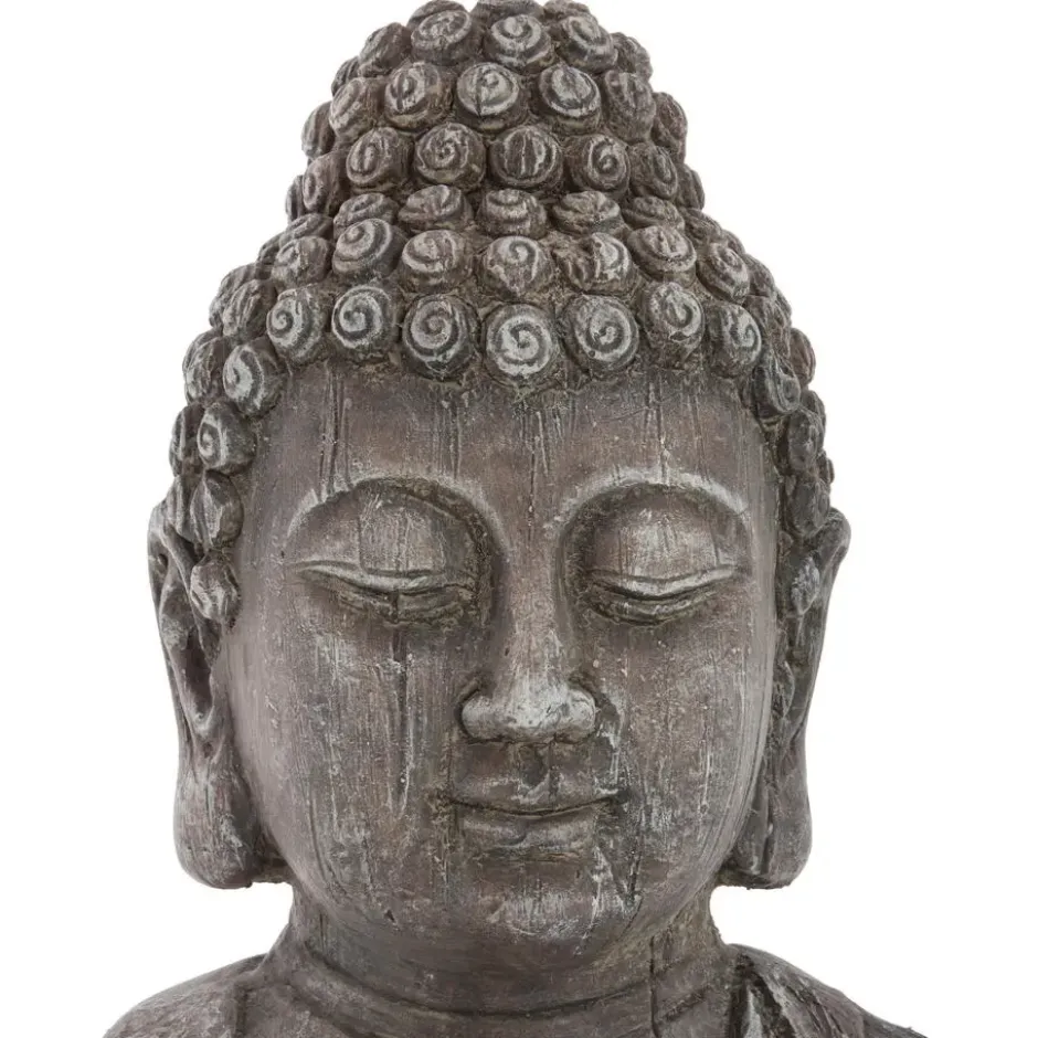 Atmosphera Boeddha hoofd beeld - binnen/buiten - stone - 50 cm