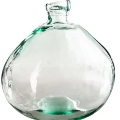 Atmosphera bol fles vaas - helder transparant - glas - H33 x D32 cm