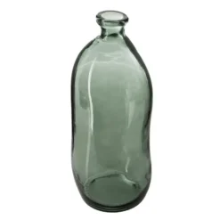 Atmosphera fles vaas - groen transparant - glas - H51 x D23 cm