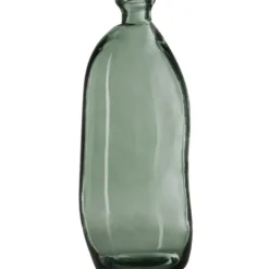 Atmosphera fles vaas - groen transparant - glas - H51 x D23 cm