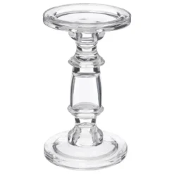 Atmosphera kaarsen kandelaar - stompkaarsen - glas - 19 cm