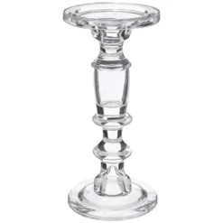 Atmosphera kaarsen kandelaar - stompkaarsen - glas - 24 cm