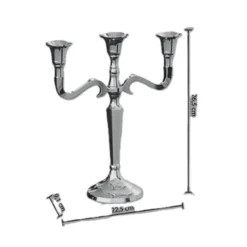 Atmosphera kaarsen kandelaar - 3 armen - metaal - goud - 27 cm