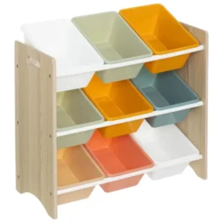 Atmosphera Opbergrek 3-laags met bakken - hout - 60 x 30 x 66 cm