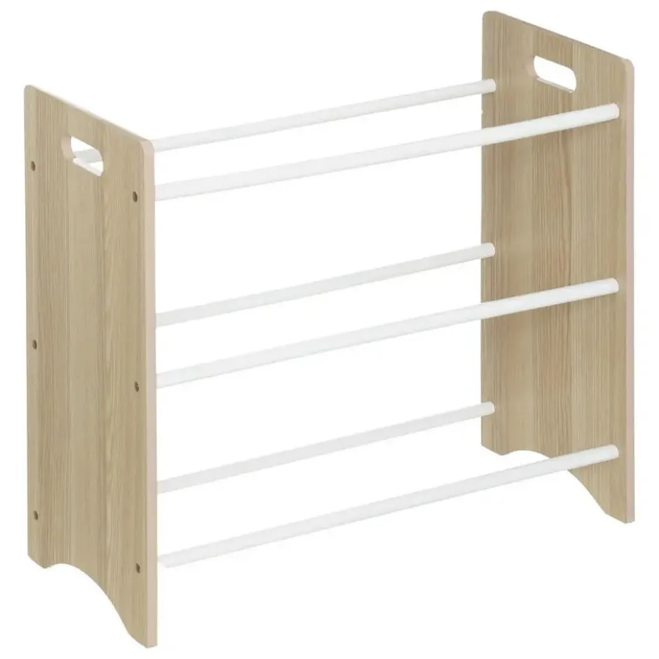 Atmosphera Opbergrek 3-laags met bakken - hout - 60 x 30 x 66 cm