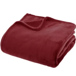 Atmosphera Plaid - Bordeaux rood - polyester - 180 x 230 cm