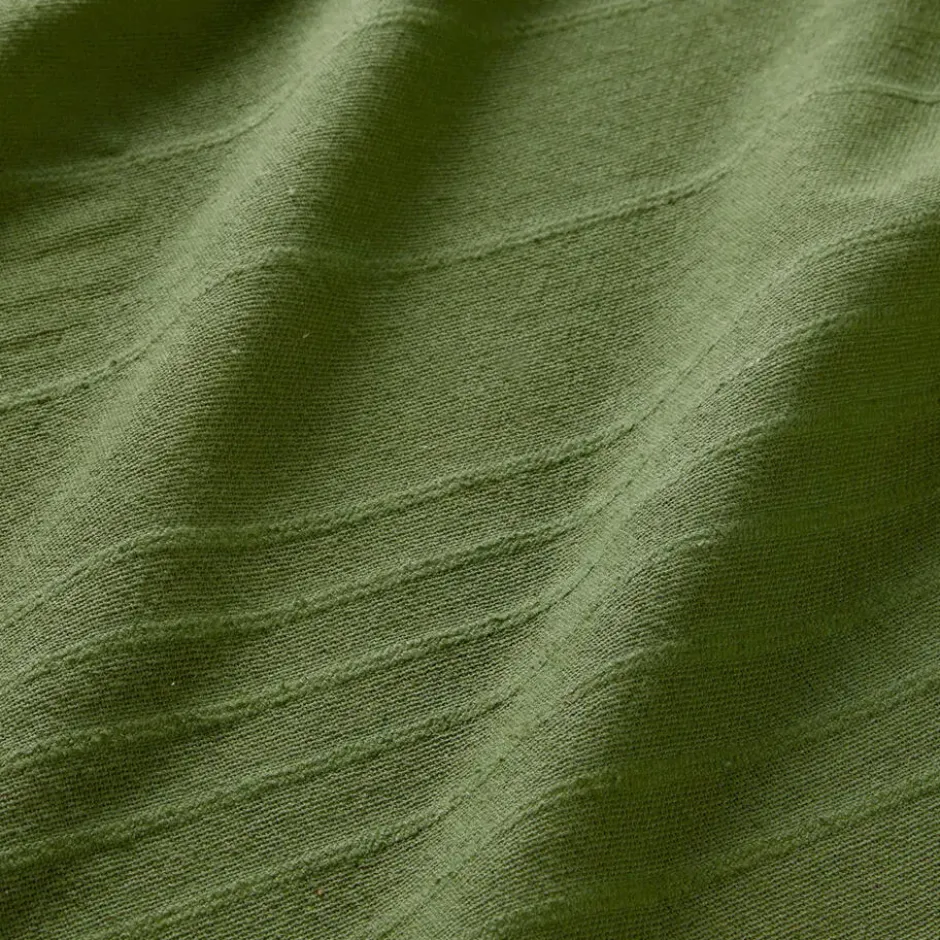 Atmosphera Plaid - donkergroen - 230 x 250 cm - katoen - franjes