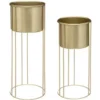 Atmosphera Plantenpotten - 2x - standaard - goud - 41 en 58 cm