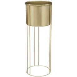 Atmosphera Plantenpotten - 2x - standaard - goud - 41 en 58 cm