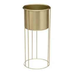 Atmosphera Plantenpotten - 2x - standaard - goud - 41 en 58 cm