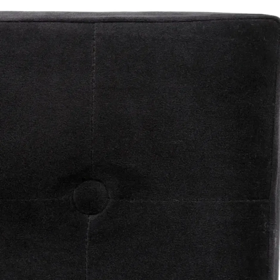 Atmosphera Poef - zwart - 38 x 38 cm - mdf/fluweel - hocker