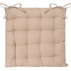 Atmosphera Stoelkussen - beige - katoen - 36 x 36 x 4 cm