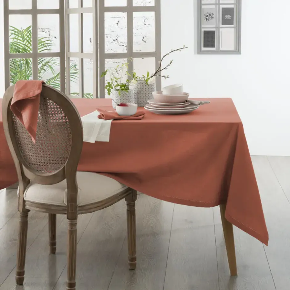 Atmosphera Tafelkleed - terracotta - katoen - 240 x 140 cm