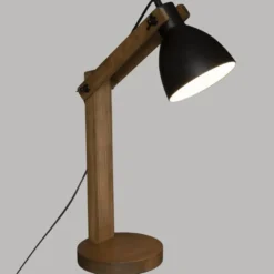 Atmosphera Tafellamp/bureaulamp Design Light Cuba - zwart - 56cm