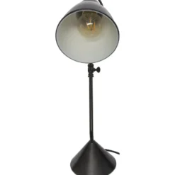 Atmosphera Tafellamp/bureaulamp Design Light - zwart - 62 cm