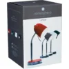 Atmosphera Tafellamp/bureaulampje - metaal - zwart/zilver - 35 cm
