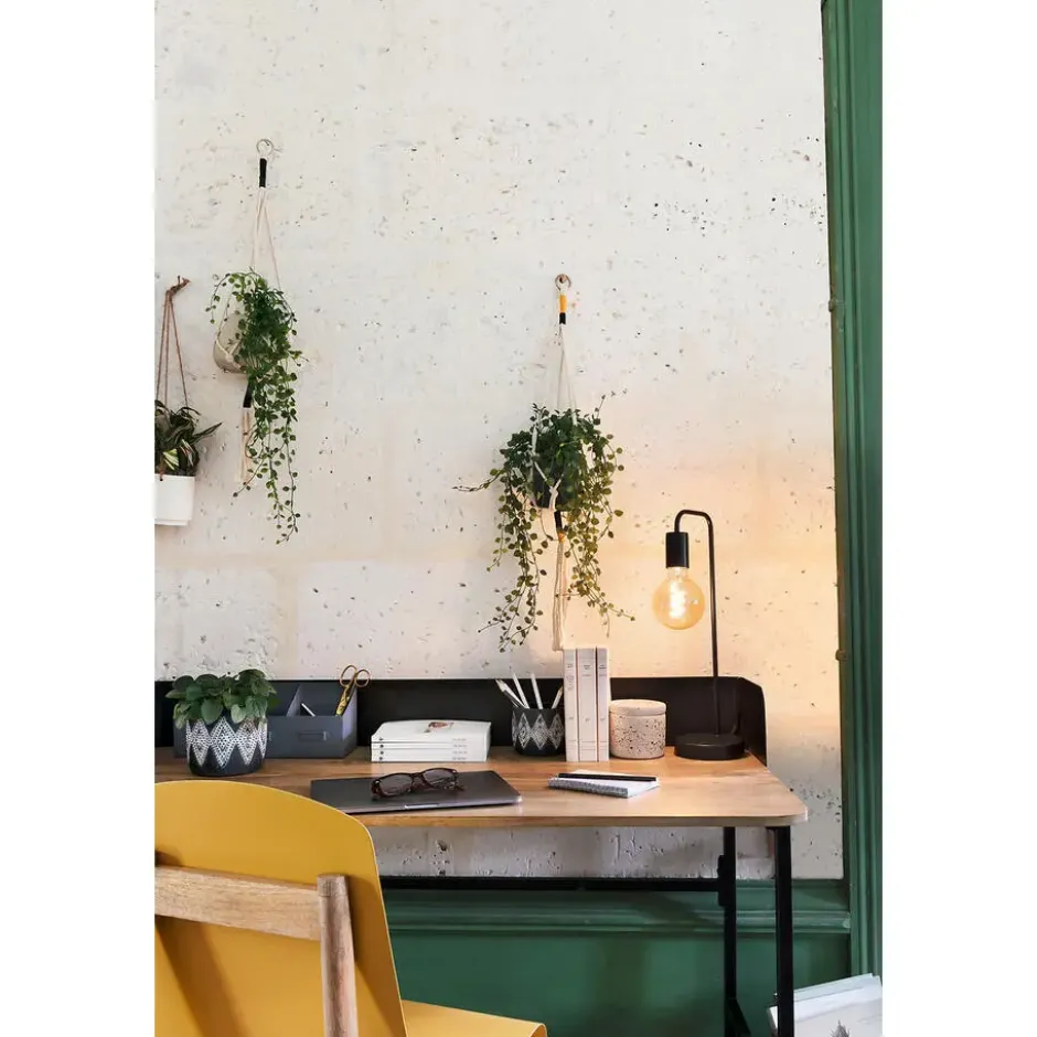 Atmosphera Tafellamp/bureaulamp Design Light - zwart - 46 cm