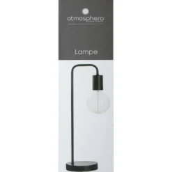 Atmosphera Tafellamp/bureaulamp Design Light - zwart - 46 cm