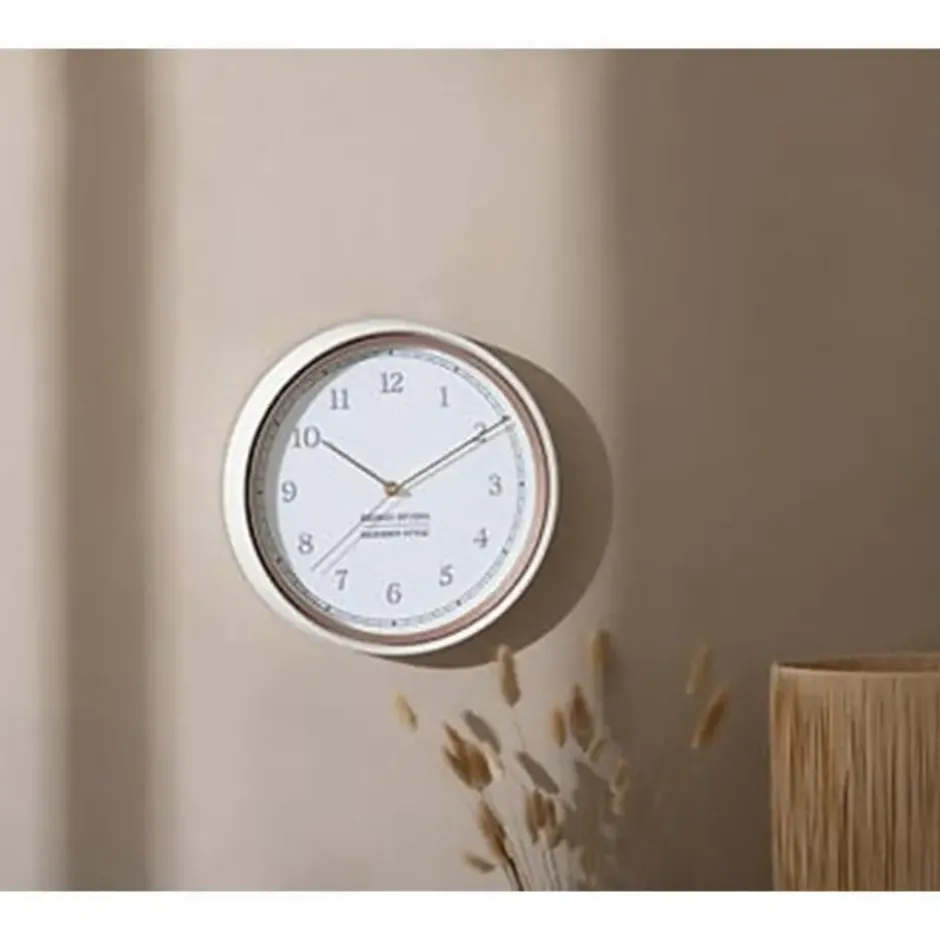 Atmosphera Wandklok Montreux - Kunststof/glas - D29cm - creme wit