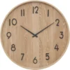 Atmosphera Wandklok/muur klok - Woody - Dia 55 cm - hout - beige