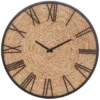 Atmosphera Wandklok/muur klok Mumbai - D50 cm - metaal/jute