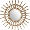 Atmosphera Wandspiegel - rond - rotan - 30 cm - bohemian spiegel